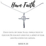 Sterling Silver Cross Necklace - Have Faith Necklace