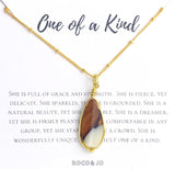 "One of a Kind" Woodstone Pendant Necklace