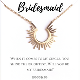 Bridesmaid Sunshine Pendant Necklace - Bridesmaid Thank You - Be my Bridesmaid?