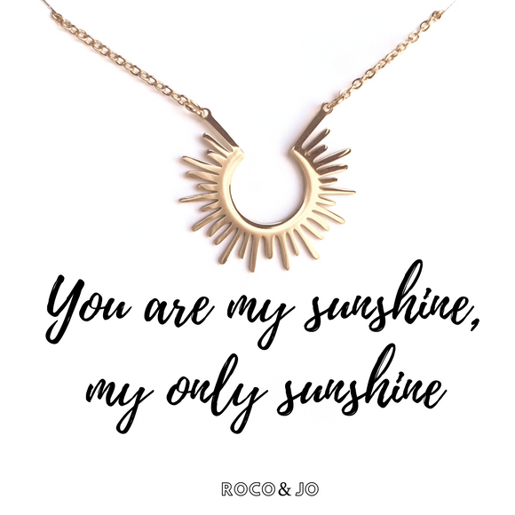 Buy Personalized You Are MY Sunshine Necklace, Hand Stamped Name Necklace,  Custom Engraved, Gold Mixed Metal, Stainless Steel Online in India - Etsy