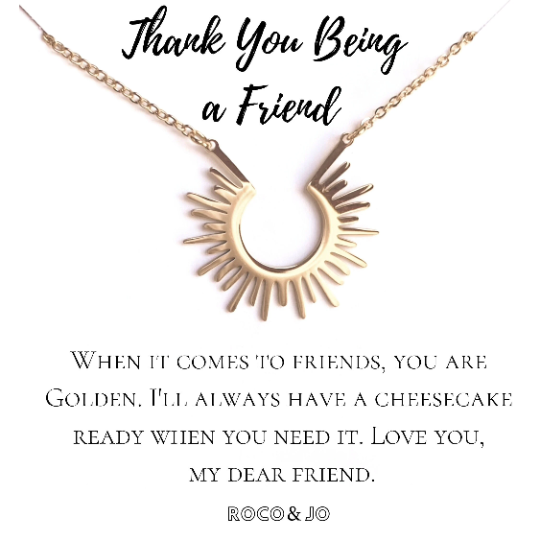 Thank You for Being a Friend Necklace