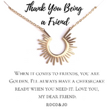 Thank You for Being a Friend Necklace